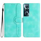 For Realme C65 4G Heart Pattern Skin Feel Leather Phone Case(Light Blue) - 1