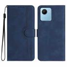 For Realme C30 4G/Narzo 50i Prime/C30s Heart Pattern Skin Feel Leather Phone Case(Royal Blue) - 1