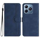 For Realme C63 / C61 Global Heart Pattern Skin Feel Leather Phone Case(Royal Blue) - 1