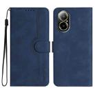 For Realme  12 Lite / C67 4G Global Heart Pattern Skin Feel Leather Phone Case(Royal Blue) - 1