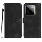 For Realme GT7 Pro Heart Pattern Skin Feel Leather Phone Case(Black) - 1