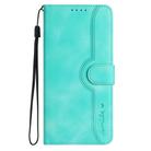 For Realme 10 Pro+ Heart Pattern Skin Feel Leather Phone Case(Light Blue) - 2