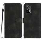 For Realme GT 5G / GT Neo Heart Pattern Skin Feel Leather Phone Case(Black) - 1