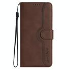 For Realme GT 6 / GT 6T Heart Pattern Skin Feel Leather Phone Case(Brown) - 2