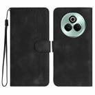 For Realme P3 Pro Heart Pattern Skin Feel Leather Phone Case(Black) - 1