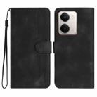 For Realme P3 Ultra 5G Heart Pattern Skin Feel Leather Phone Case(Black) - 1