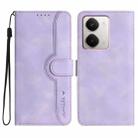 For Realme P3 Ultra 5G Heart Pattern Skin Feel Leather Phone Case(Purple) - 1