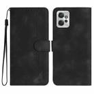 For Motorola Moto G Power 2023 Heart Pattern Skin Feel Leather Phone Case(Black) - 1