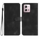 For Motorola Moto G Stylus 5G 2023 Heart Pattern Skin Feel Leather Phone Case(Black) - 1