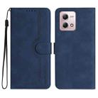 For Motorola Moto G Stylus 5G 2023 Heart Pattern Skin Feel Leather Phone Case(Royal Blue) - 1