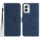 For Motorola Moto G Power 5G 2024 Heart Pattern Skin Feel Leather Phone Case(Royal Blue) - 1