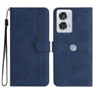 For Motorola Edge 50 Pro Heart Pattern Skin Feel Leather Phone Case(Royal Blue) - 1