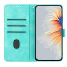For Motorola Moto G35 Heart Pattern Skin Feel Leather Phone Case(Light Blue) - 3