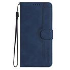 For Motorola Moto G55 Heart Pattern Skin Feel Leather Phone Case(Royal Blue) - 2