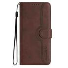 For Motorola Moto G Play 2025 / G Power 2025 Heart Pattern Skin Feel Leather Phone Case(Brown) - 2