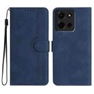 For Motorola Moto G 2025 Heart Pattern Skin Feel Leather Phone Case(Royal Blue) - 1