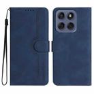 For Motorola Edge 60 Fusion / Edge 5G 2025 Heart Pattern Skin Feel Leather Phone Case(Royal Blue) - 1