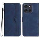 For Motorola Moto G56 5G Heart Pattern Skin Feel Leather Phone Case(Royal Blue) - 1