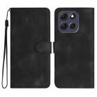 For Motorola Moto G86 Power Heart Pattern Skin Feel Leather Phone Case(Black) - 1