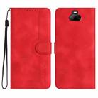 For Sony Xperia 20 Heart Pattern Skin Feel Leather Phone Case(Red) - 1