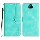 For Sony Xperia 20 Heart Pattern Skin Feel Leather Phone Case(Light Blue) - 1