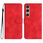 For Sony Xperia 1 VI Heart Pattern Skin Feel Leather Phone Case(Red) - 1