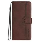 For Sony Xperia 10 VI Heart Pattern Skin Feel Leather Phone Case(Brown) - 2