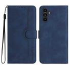 For Samsung Galaxy S23 FE 5G Heart Pattern Skin Feel Leather Phone Case(Royal Blue) - 1