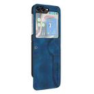 For Samsung Galaxy Z Flip5 Heart Pattern Skin Feel Leather Phone Case(Royal Blue) - 1