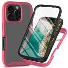 For iPhone 16 Pro Max Starry Sky Solid Color Series PC + TPU Phone Case with PET Film(Pink) - 1