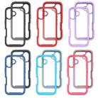 For iPhone 16 Starry Sky Solid Color Shockproof TPU Clear PC Phone Case(Red) - 2