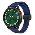 For Samsung Galaxy Watch 6 / 6 Classic Magnetic Black Buckle Slim Silicone Watch Band(Midnight Blue) - 1