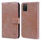 For Samsung Galaxy A03S 166 Skin Feeling Oil Leather Texture PU + TPU Phone Case(Champagne) - 1