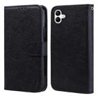 For Samsung Galaxy A04 Skin Feeling Oil Leather Texture PU + TPU Phone Case(Black) - 1