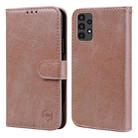 For Samsung Galaxy A04S Skin Feeling Oil Leather Texture PU + TPU Phone Case(Champagne) - 1