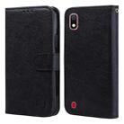 For Samsung Galaxy A10 Skin Feeling Oil Leather Texture PU + TPU Phone Case(Black) - 1