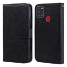 For Samsung Galaxy A21S Skin Feeling Oil Leather Texture PU + TPU Phone Case(Black) - 1