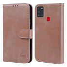 For Samsung Galaxy A21S Skin Feeling Oil Leather Texture PU + TPU Phone Case(Champagne) - 1