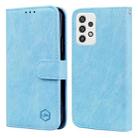 For Samsung Galaxy A23 4G / A23 5G Skin Feeling Oil Leather Texture PU + TPU Phone Case(Light Blue) - 1