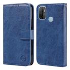 For Samsung Galaxy A33 5G Skin Feeling Oil Leather Texture PU + TPU Phone Case(Dark Blue) - 1