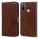 For Samsung Galaxy A33 5G Skin Feeling Oil Leather Texture PU + TPU Phone Case(Brown) - 1