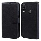 For Samsung Galaxy A40 Skin Feeling Oil Leather Texture PU + TPU Phone Case(Black) - 1