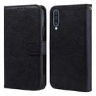 For Samsung Galaxy A50 Skin Feeling Oil Leather Texture PU + TPU Phone Case(Black) - 1