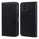 For Samsung Galaxy A71 5G Skin Feeling Oil Leather Texture PU + TPU Phone Case(Black) - 1
