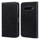 For Samsung Galaxy S10 Skin Feeling Oil Leather Texture PU + TPU Phone Case(Black) - 1