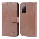 For Samsung Galaxy S20 FE 4G / 5G Skin Feeling Oil Leather Texture PU + TPU Phone Case(Champagne) - 1