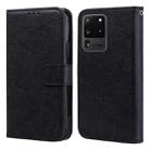 For Samsung Galaxy S20 Ultra Skin Feeling Oil Leather Texture PU + TPU Phone Case(Black) - 1