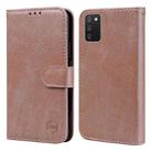 For Samsung Galaxy S21 Ultra Skin Feeling Oil Leather Texture PU + TPU Phone Case(Champagne) - 1