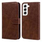 For Samsung Galaxy S22 Skin Feeling Oil Leather Texture PU + TPU Phone Case(Brown) - 1