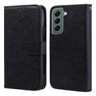 For Samsung Galaxy S22+ Skin Feeling Oil Leather Texture PU + TPU Phone Case(Black) - 1